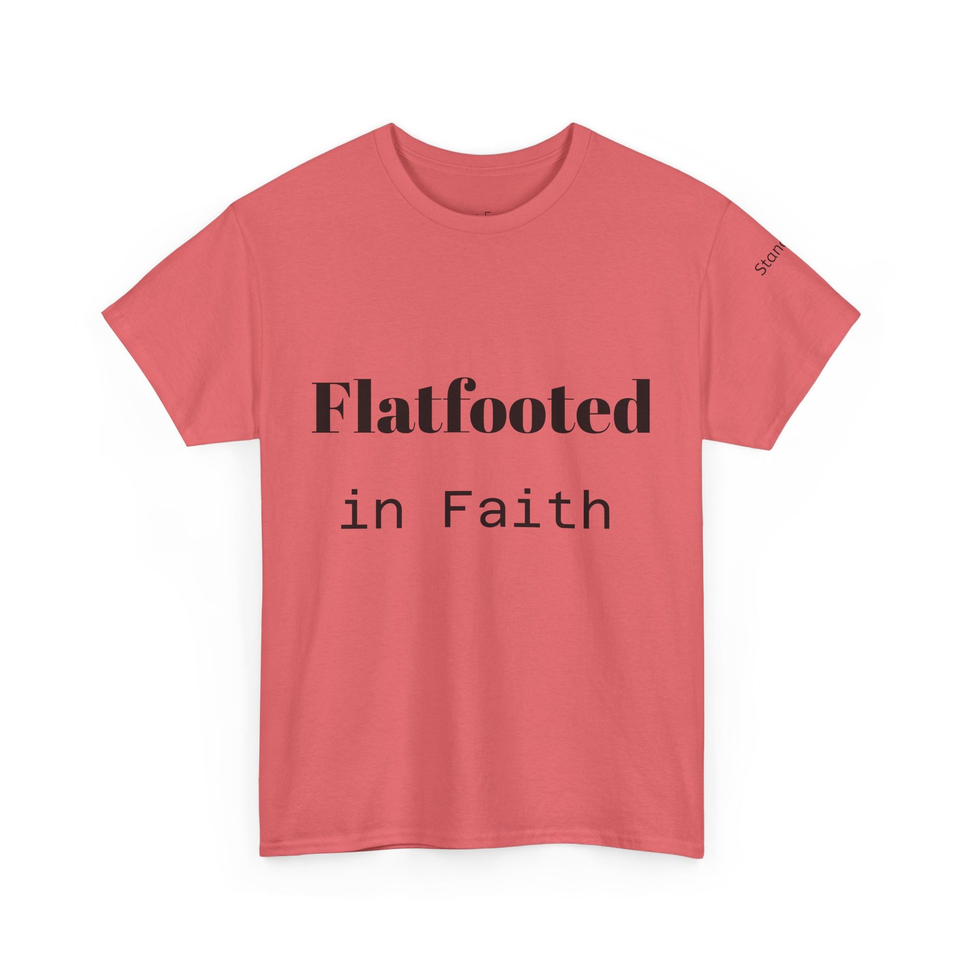 Flatfooted in Faith: Unisex Faith-Based Cotton Tee, Inspirational Shirt, Gift for Believers, Casual Wear, Church Events, Spiritual Comfort