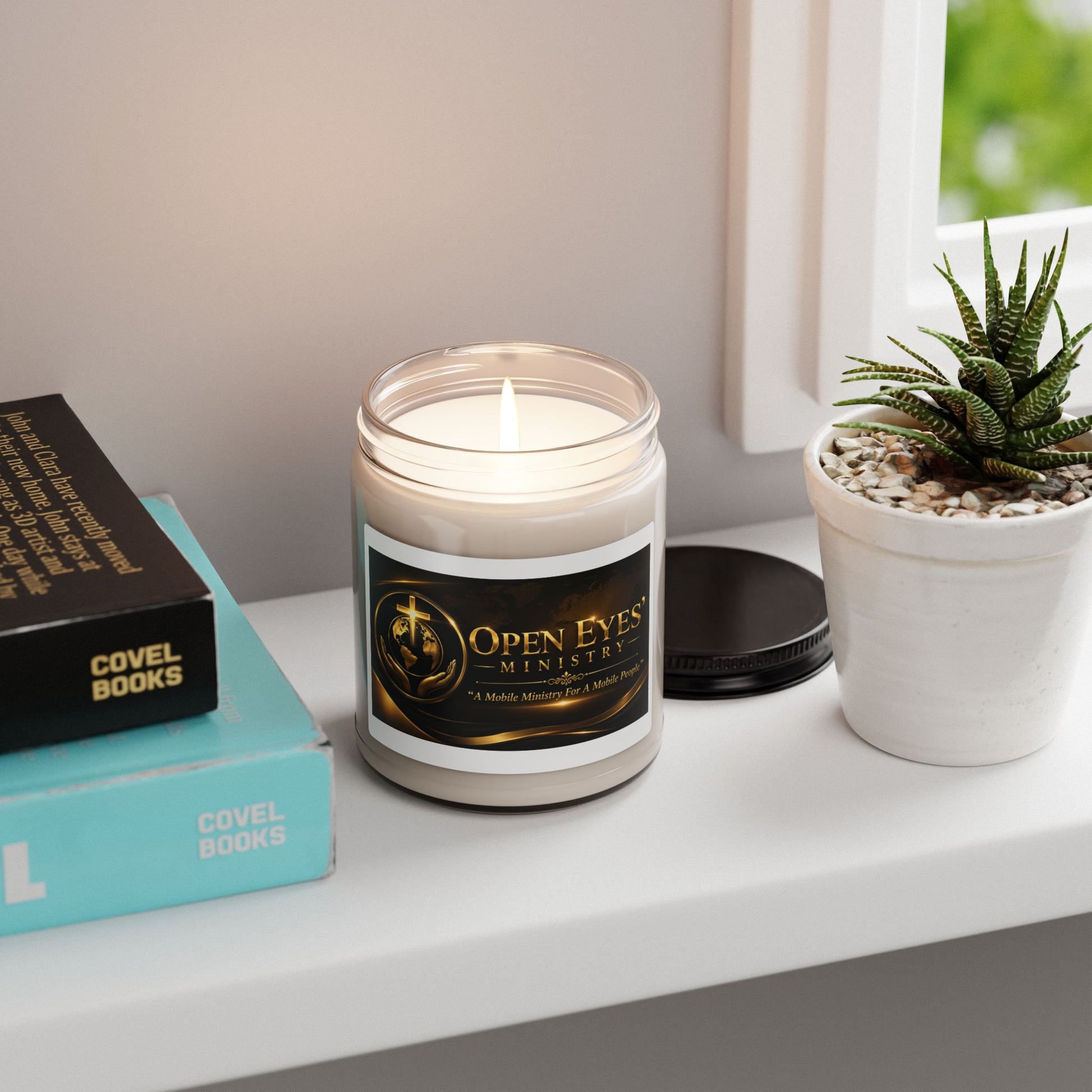 Open Eyes Ministry Scented Soy Candle – 9oz Inspirational Aromatherapy Jar