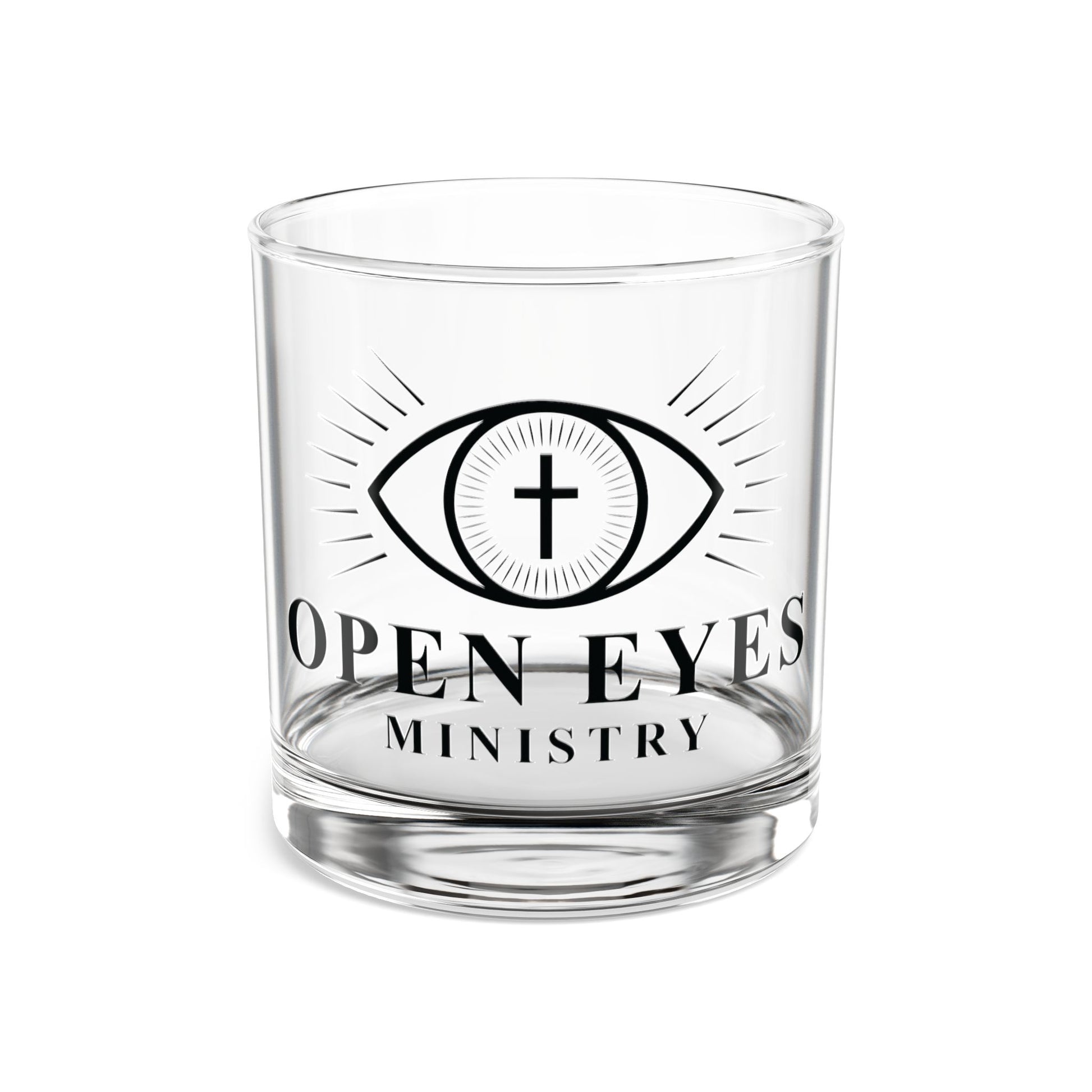 10oz Rocks Glass — Open Eyes Ministry Etched Whiskey Tumbler