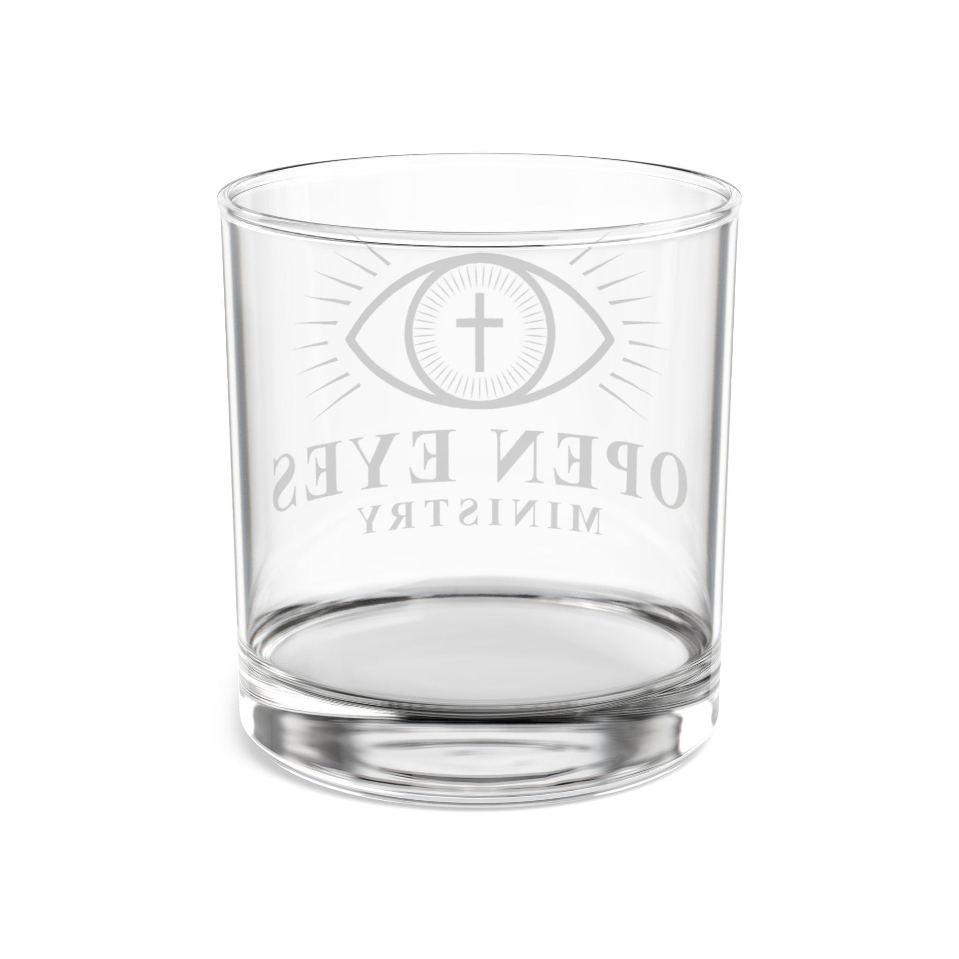 10oz Rocks Glass — Open Eyes Ministry Etched Whiskey Tumbler