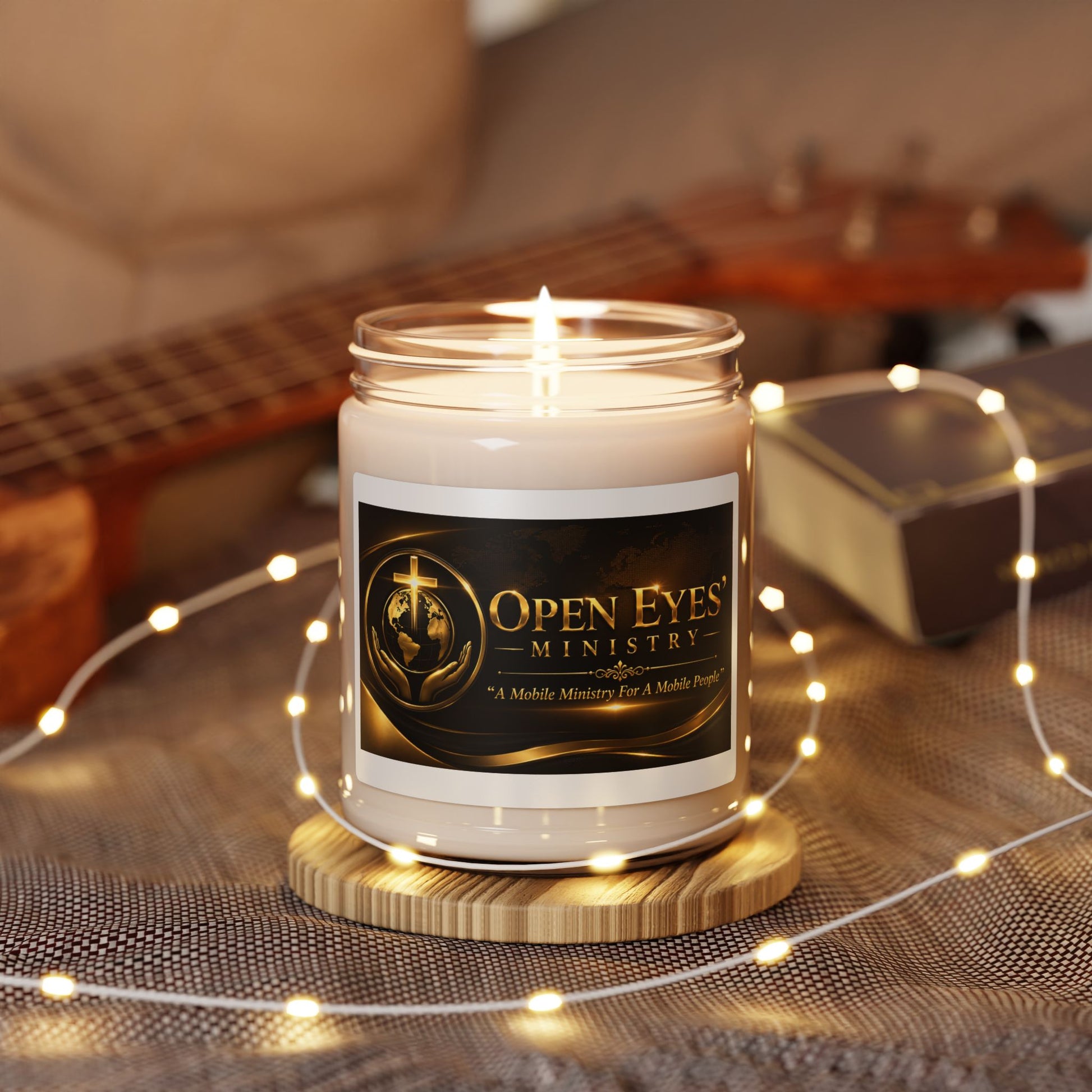 Open Eyes Ministry Scented Soy Candle – 9oz Inspirational Aromatherapy Jar