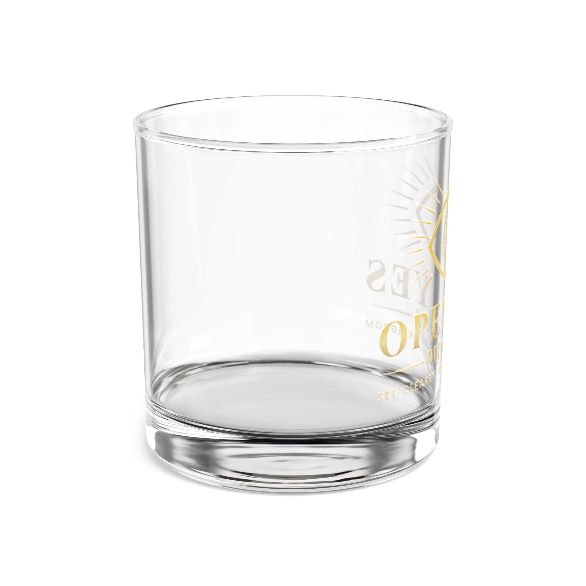 10oz Rocks Glass — Open Eyes Ministry Gold Cross Emblem